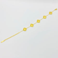 13mm high quality non-fading stainless steel four-leaf clover bracelet for women