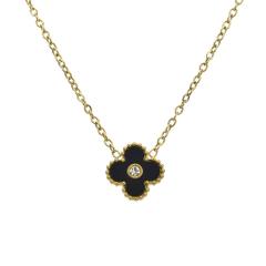 13MM Four-leaf Clover Diamond Necklace stainless steel necklace for women