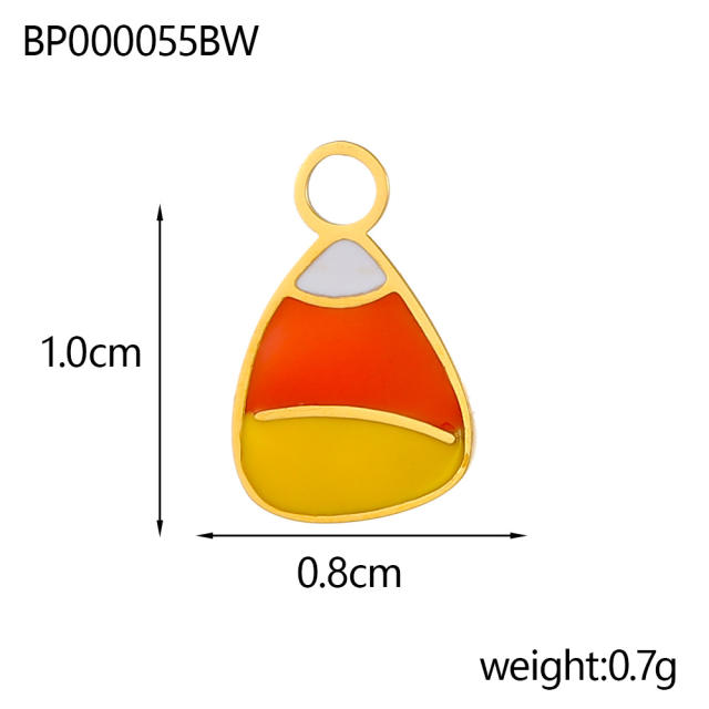 Halloween accessory Bracelet Necklace Earrings Stainless Steel enamel diy charm pendant