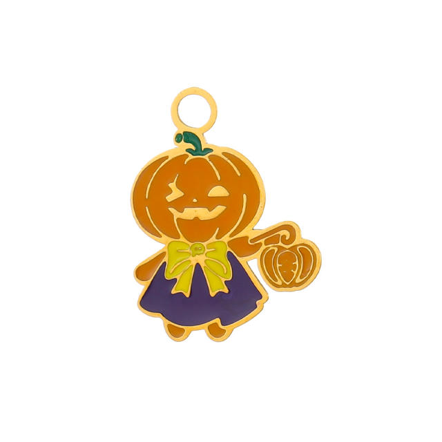 Halloween accessory Bracelet Necklace Earrings Stainless Steel enamel diy charm pendant