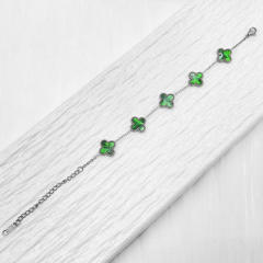 13mm high quality non-fading stainless steel four-leaf clover bracelet for women