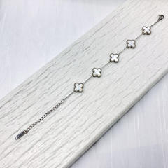 13mm high quality non-fading stainless steel four-leaf clover bracelet for women