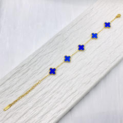 13mm high quality non-fading stainless steel four-leaf clover bracelet for women