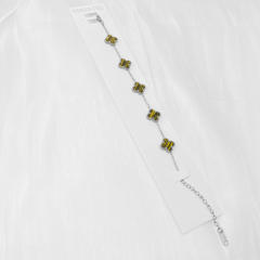 13mm high quality non-fading stainless steel four-leaf clover bracelet for women