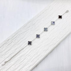 13mm high quality non-fading stainless steel four-leaf clover bracelet for women