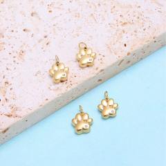 4pcs/set Sweet Cat's Paw stainless steel pendant diy charm