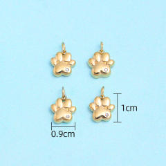 4pcs/set Sweet Cat's Paw stainless steel pendant diy charm