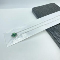 15MM classic single clover pendant stainless steel necklace for women