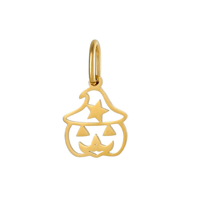 Halloween Jewelry New Stainless Steel Skull Pendant Earrings Necklace Pendant Accessories Wholesale