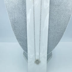 15MM classic single clover pendant stainless steel necklace for women