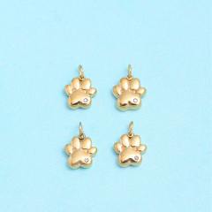 4pcs/set Sweet Cat's Paw stainless steel pendant diy charm