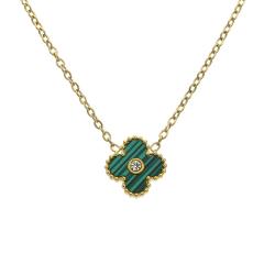 13MM Four-leaf Clover Diamond Necklace stainless steel necklace for women