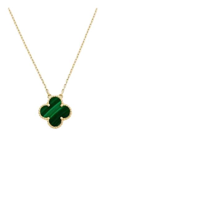 15MM classic single clover pendant stainless steel necklace for women
