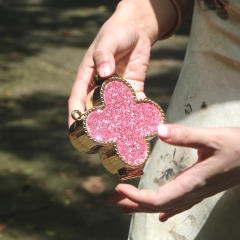 Colorful diamond clover box bag mini bag chain bag purse bag
