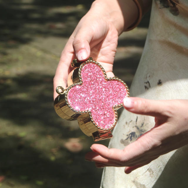 Colorful diamond clover box bag mini bag chain bag purse bag