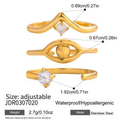 Evil eye series stainless steel rings collection
