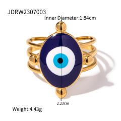 Evil eye series stainless steel rings collection