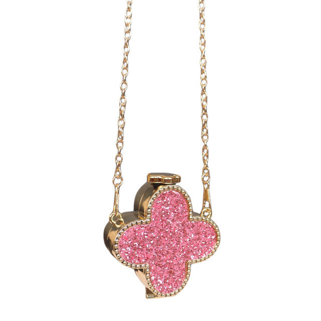 Colorful diamond clover box bag mini bag chain bag purse bag