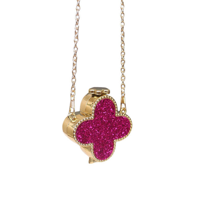 Colorful diamond clover box bag mini bag chain bag purse bag