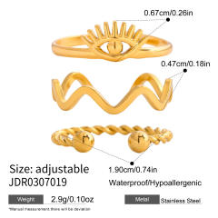 Evil eye series stainless steel rings collection