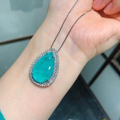 Jewelry Paraiba Earrings Necklace Jewelry Set for women