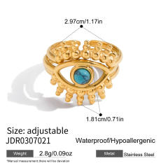 Classic paperclip chain evil eye stainless steel bracelet