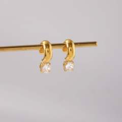 18KG easy match diamond stainless steel ear cuff earrings