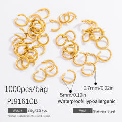 Stainless steel diy jewelry accessories vacuum plating 18k gold ball needle lobster buckle jump rings