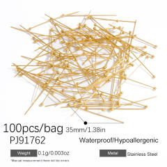 Stainless steel diy jewelry accessories vacuum plating 18k gold ball needle lobster buckle jump rings
