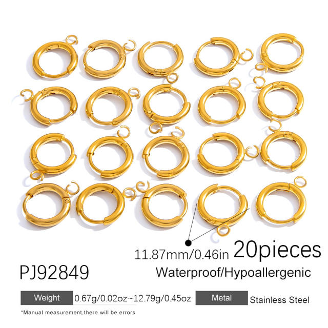 Stainless steel diy jewelry accessories vacuum plating 18k gold ball needle lobster buckle jump rings
