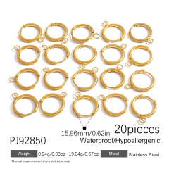Stainless steel diy jewelry accessories vacuum plating 18k gold ball needle lobster buckle jump rings