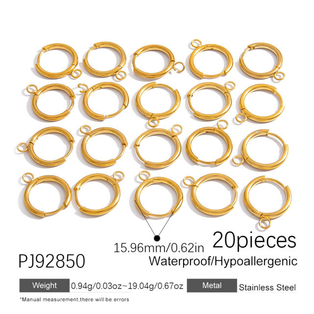Stainless steel diy jewelry accessories vacuum plating 18k gold ball needle lobster buckle jump rings