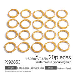 Stainless steel diy jewelry accessories vacuum plating 18k gold ball needle lobster buckle jump rings