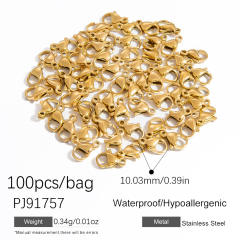 Stainless steel diy jewelry accessories vacuum plating 18k gold ball needle lobster buckle jump rings