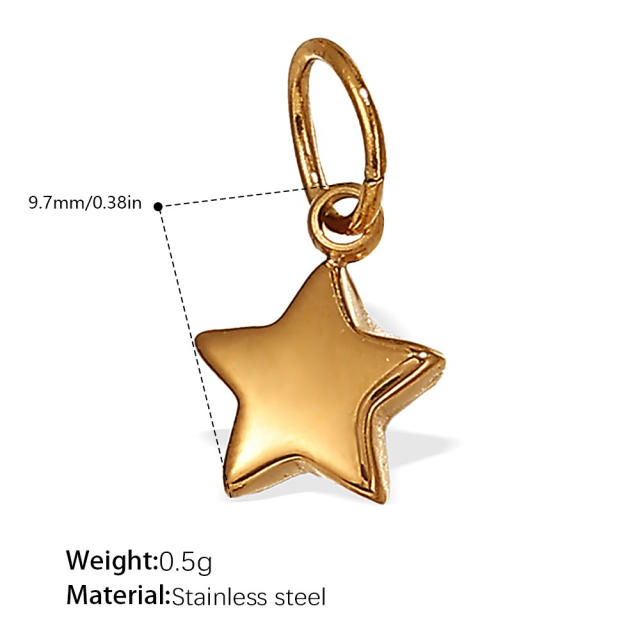 Sun moon stainless steel plated 18K gold pendant jewelry all-match pendant necklace women