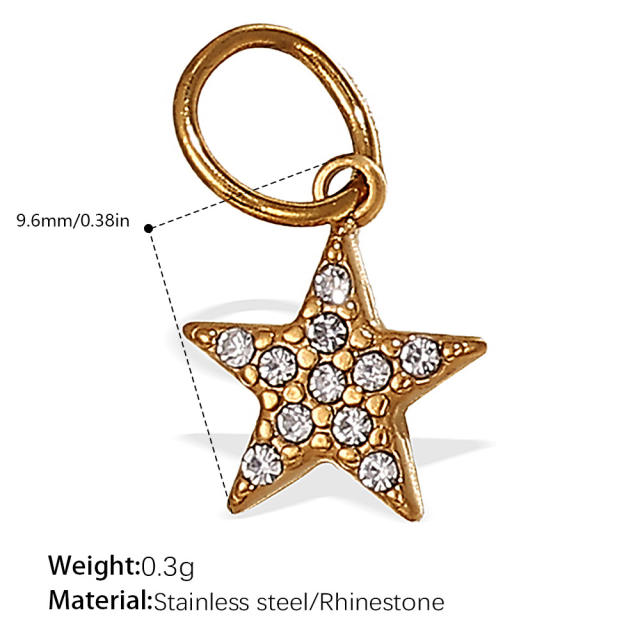 Sun moon stainless steel plated 18K gold pendant jewelry all-match pendant necklace women