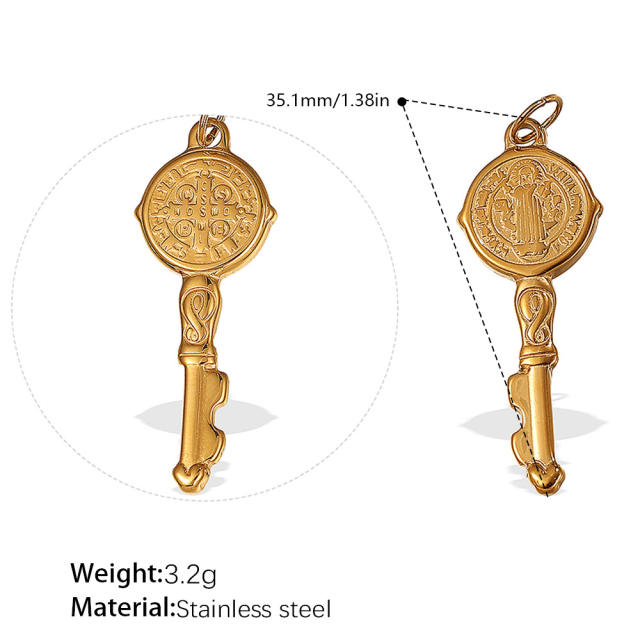 Diy stainless steel key padlock plane multi element accessory for bracelet necklace