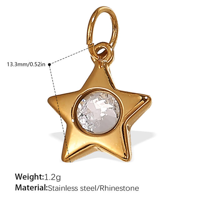 Sun moon stainless steel plated 18K gold pendant jewelry all-match pendant necklace women
