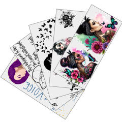 5pcs set punk trend beauty design UV stickers for cup