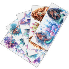 5pcs set punk trend beauty design UV stickers for cup