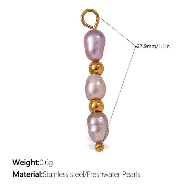 DIY natural stone stainless steel charm pendant jewelry accessory