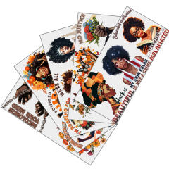 5pcs set punk trend beauty design UV stickers for cup