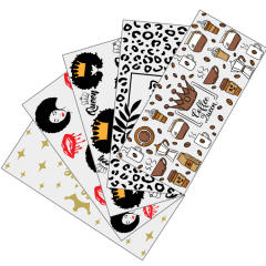 5pcs set punk trend beauty design UV stickers for cup