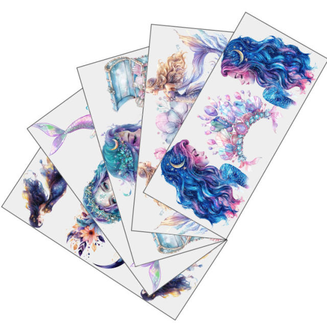 5pcs set punk trend beauty design UV stickers for cup