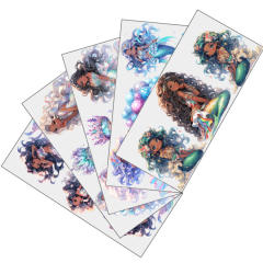 5pcs set punk trend beauty design UV stickers for cup