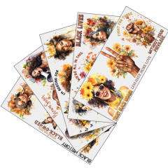5pcs set punk trend beauty design UV stickers for cup