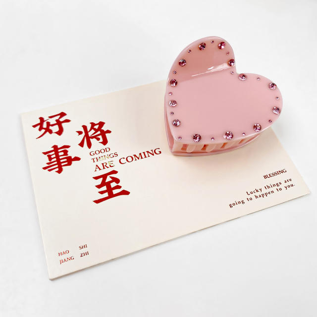 Acetic Acid Love Grab Clip Diamond-inlaid Pearl hair claw clips
