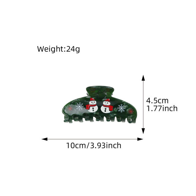 Christmas Hairpin Women's Cartoon Fun Gingerbread Man Grab Back Head Hair Claw Clips