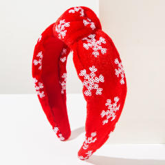 Hot sale sequins knotted headband for women christmas headband