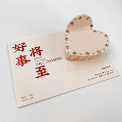 Acetic Acid Love Grab Clip Diamond-inlaid Pearl hair claw clips